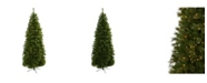 Nearly Natural 7.5' Cashmere Slim Christmas Tree w/Clear Lights